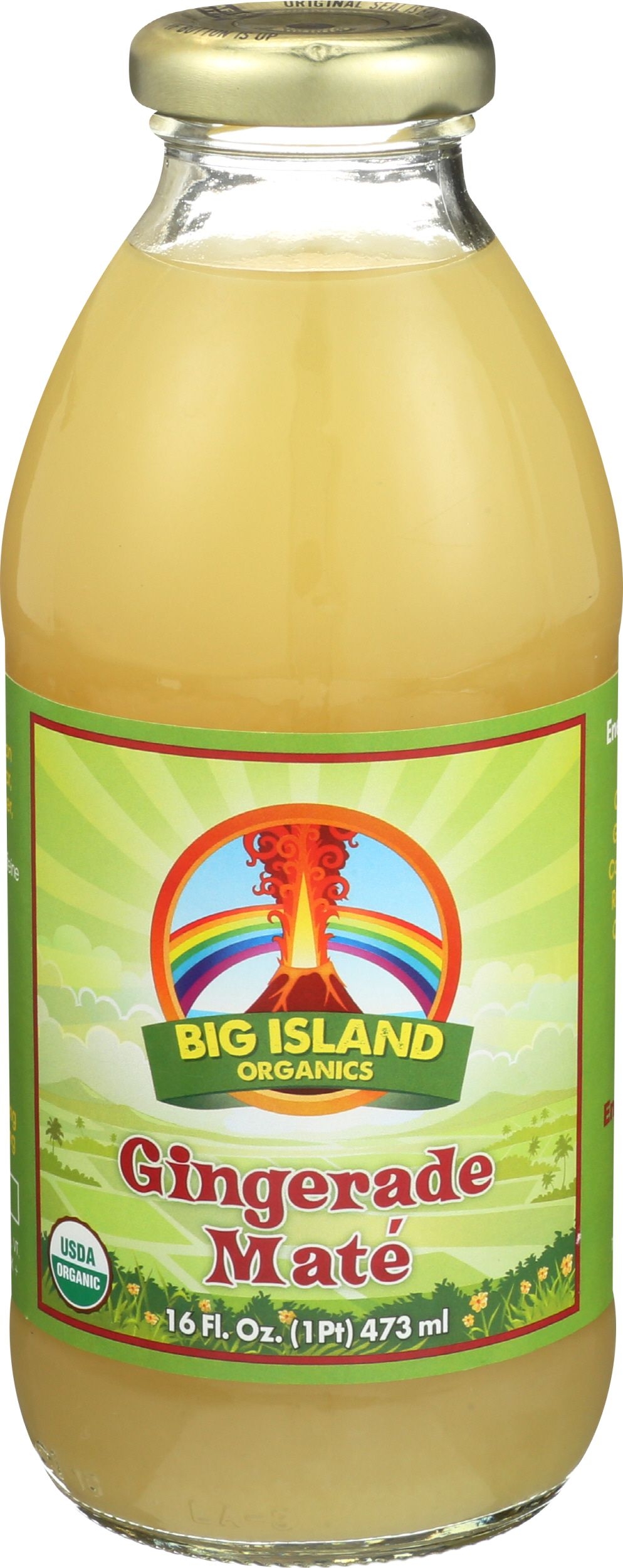 Big Island Organics Gingerade Mate Juice, 16 Ounce -- 12 per case