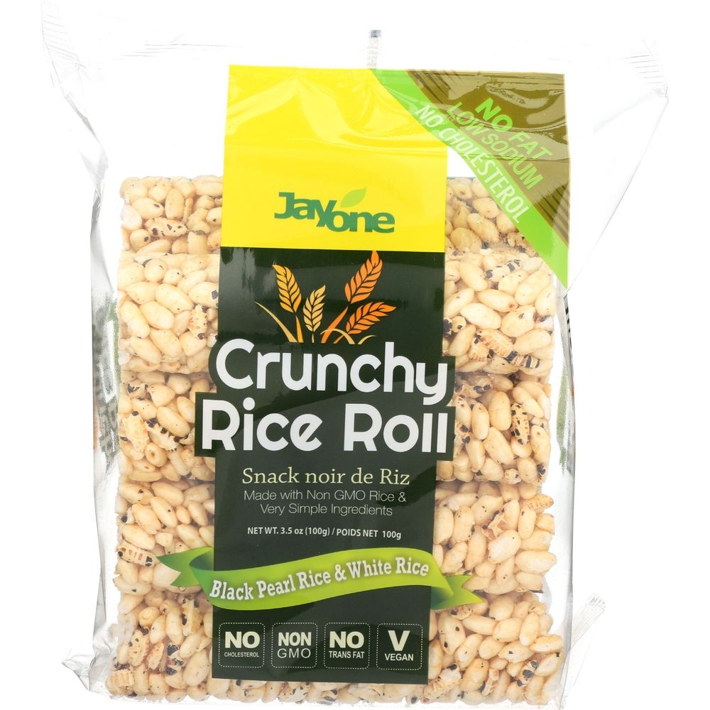 Jayone Black Pearl Rice and White Rice Crunchy Rice Roll, 3.5 Ounce
