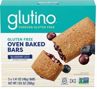 Glutino Blueberry Acai Oven Baked Bar, 7.05 Ounce -- 12 per case