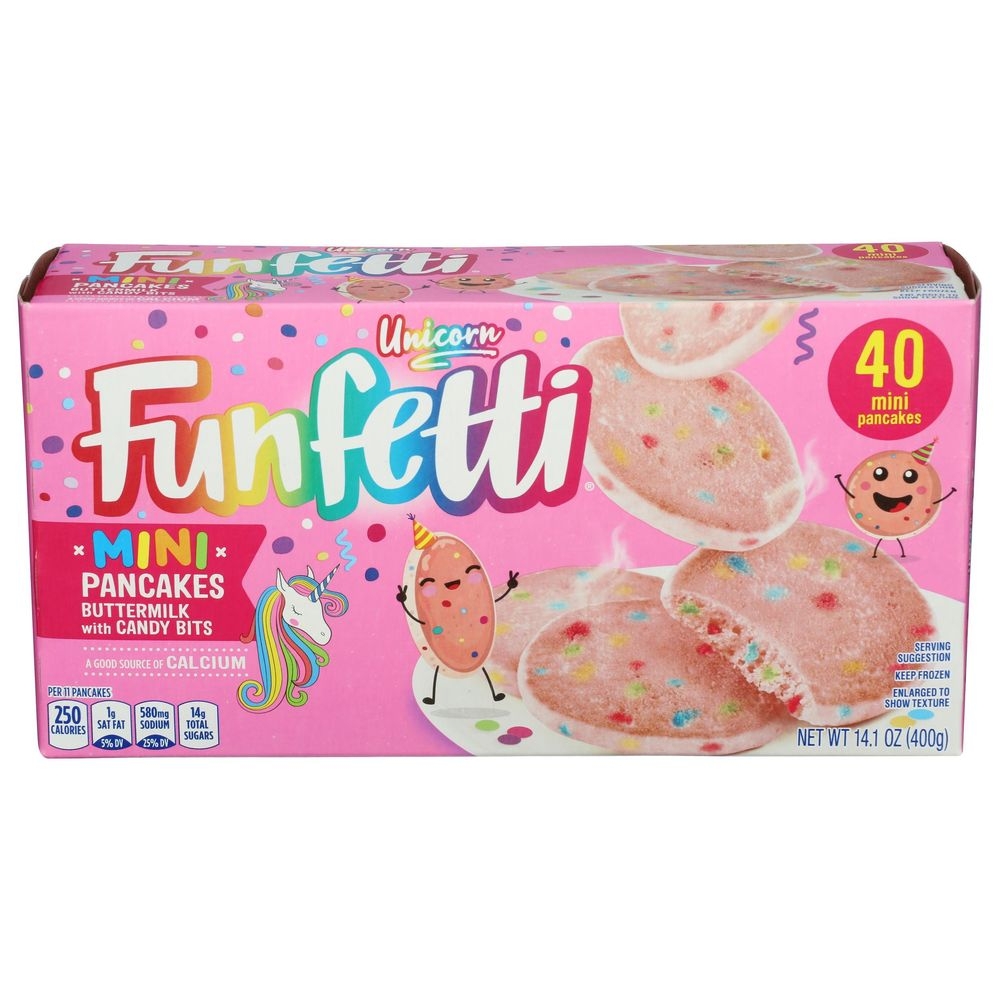 Funfetti Unicorn Mini Pancakes, 14.1 Ounce -- 8 per case