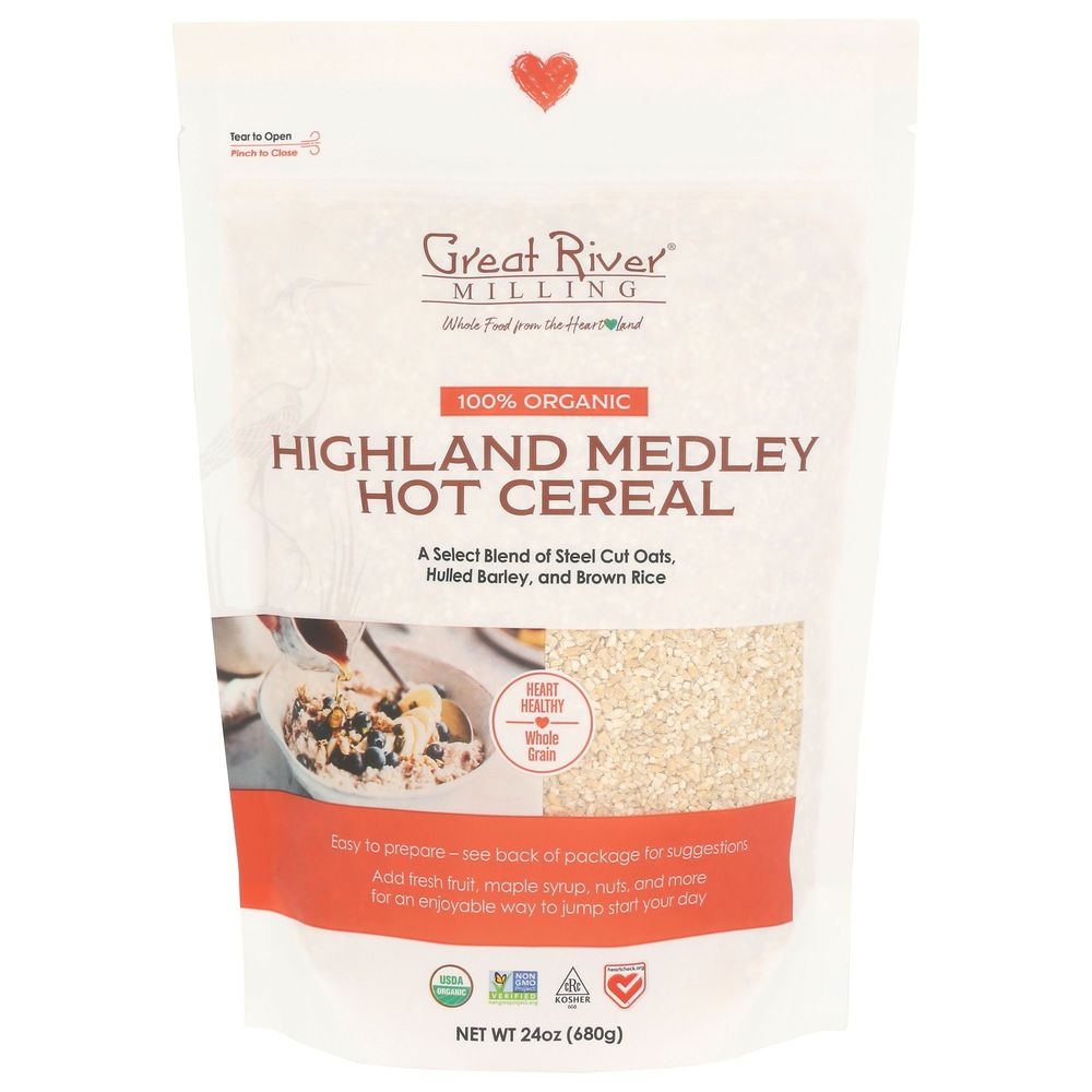 Great River Organic Milling Highland Medley Hot Cereal, 24 Ounce -- 4 per case