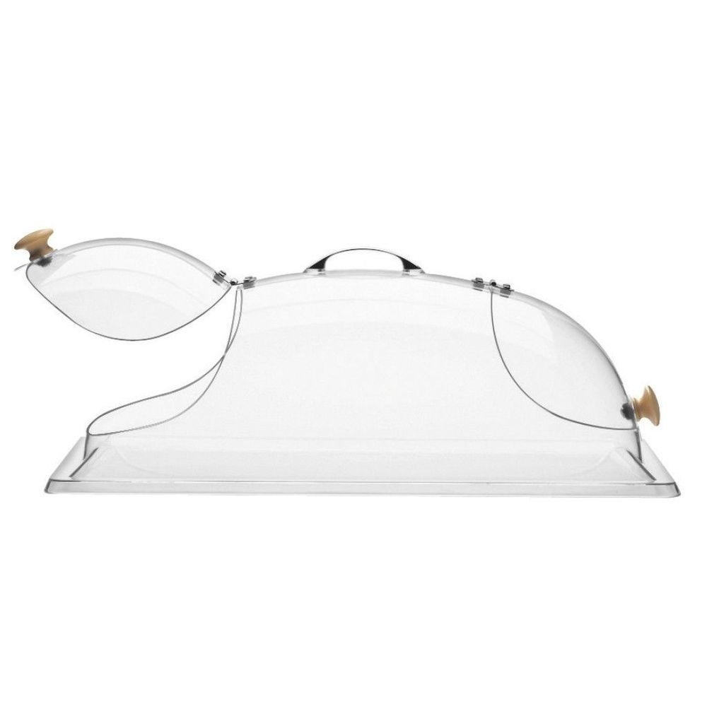 Cal-Mil Classic Clear Dome Display Cover with Double End Opening and Doors, 12 x 20 x 7 1/2 inch -- 4 per case