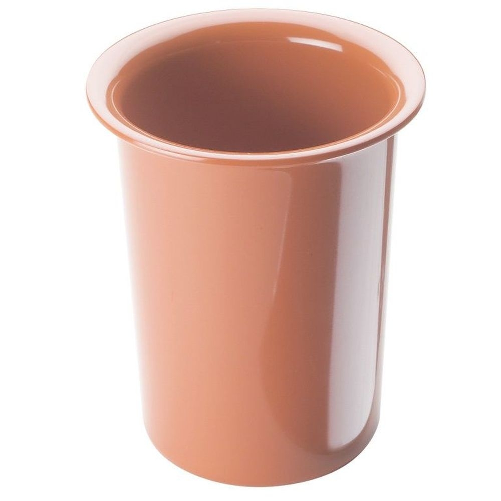 Cal-Mil Terracotta Solid Melamine Cylinder for Flatware or Condiment Display, 4.50in L x 4.50in W x 5.50in H -- 3 per case