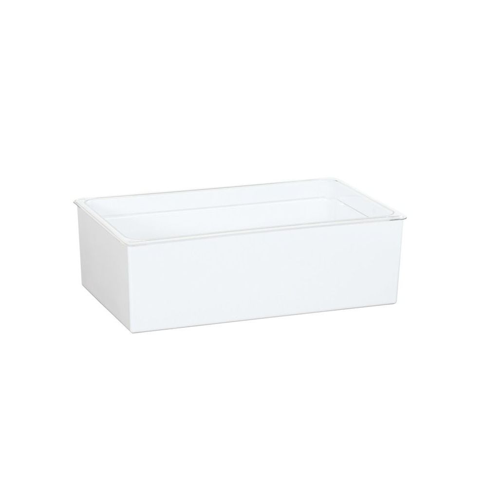 Cal-Mil White Classi Melamine Ice Housing with Clear Pan, 12 x 20 x 7 inch