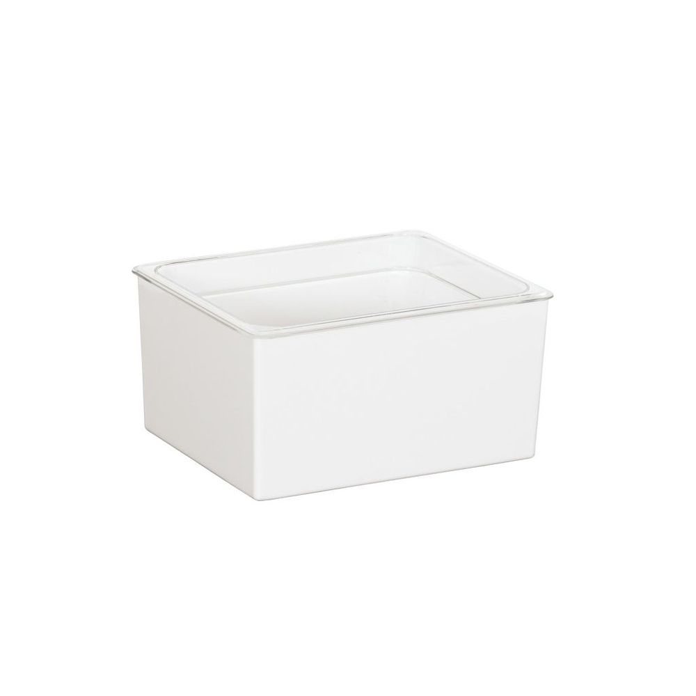 Cal-Mil White Classic Melamine Ice Housing with Clear Pan, 10 x 12 x 7 inch