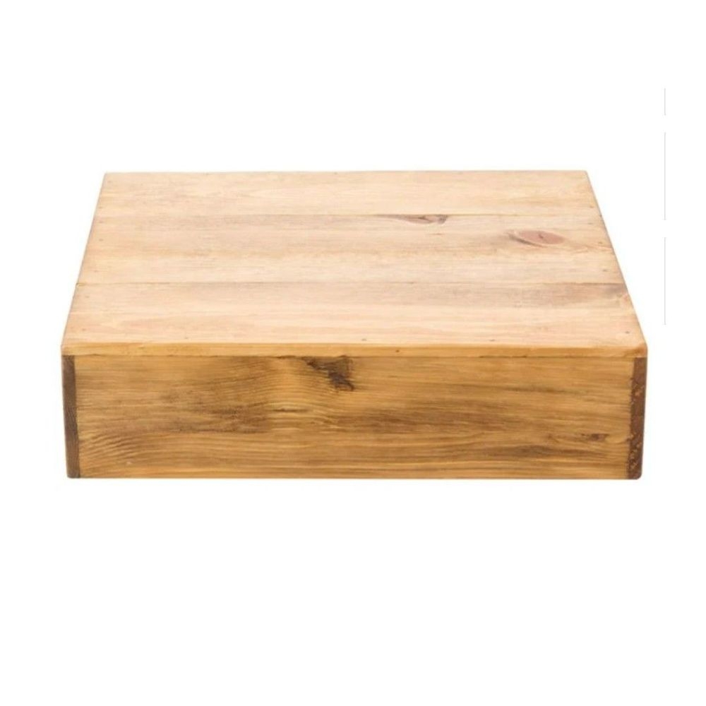 Cal-Mil Madera Wood Cube Riser, 12 x 12 x 3.25 inch