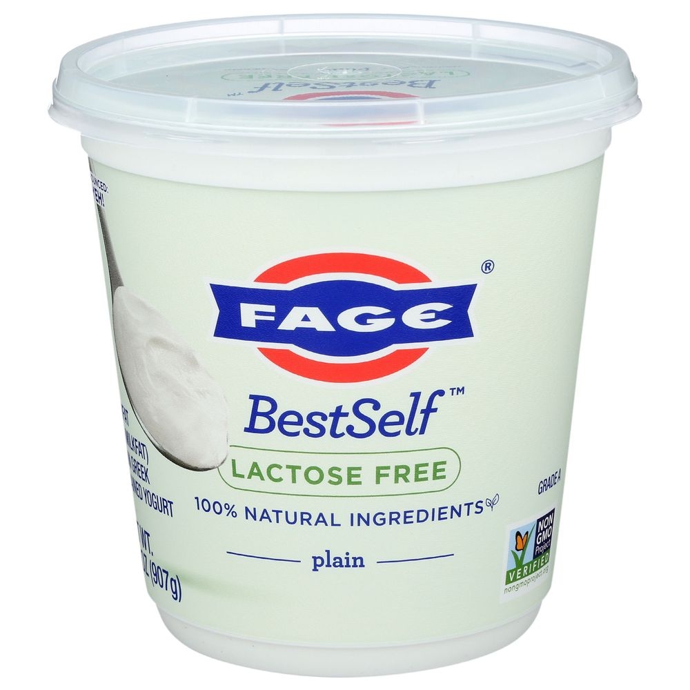 Fage BestSelf Lactose Free Plain Yogurt, 32 Ounce -- 6 per case