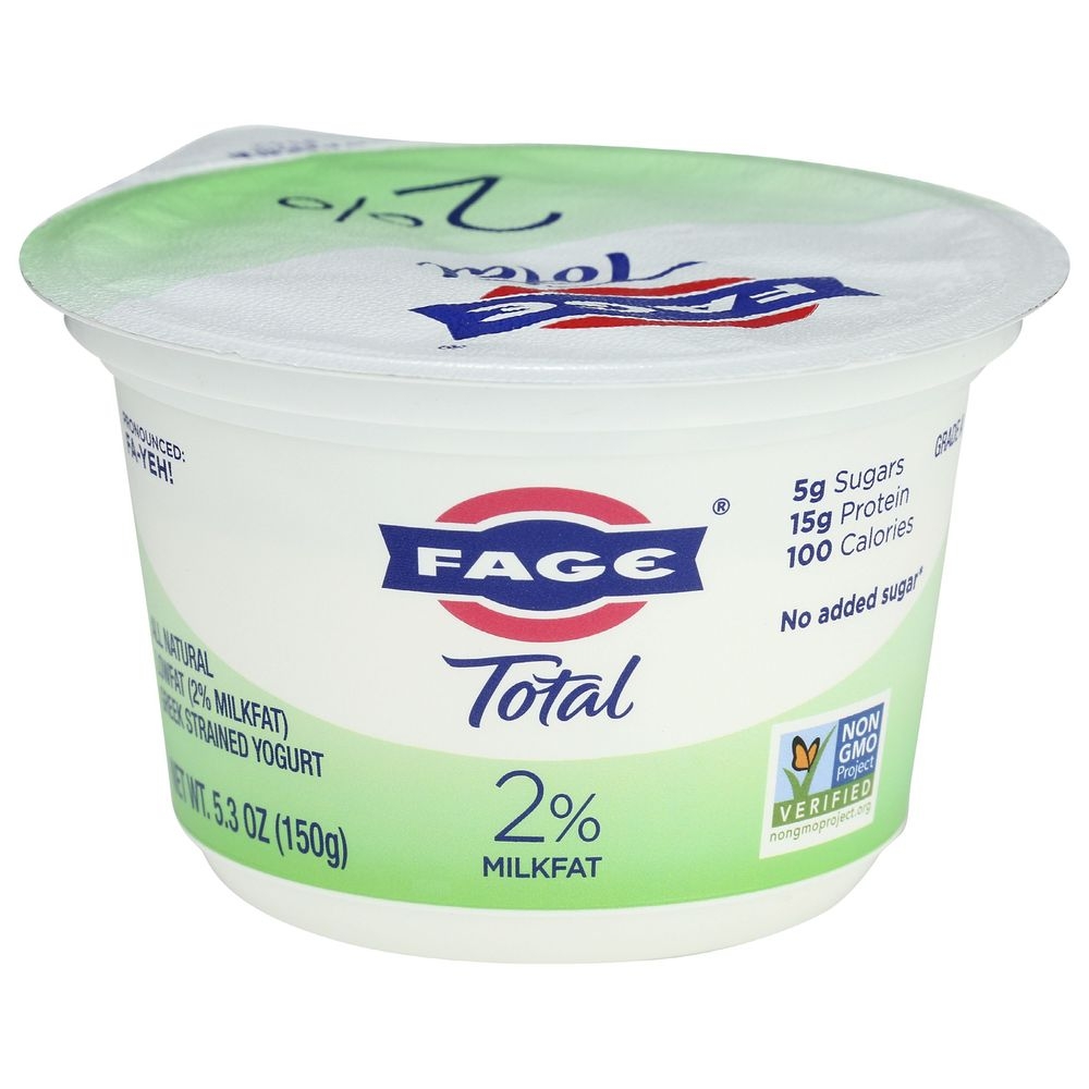 Fage Total 2 Percent Milkfat Plain Greek Yogurt, 5.3 Ounce -- 12 per case