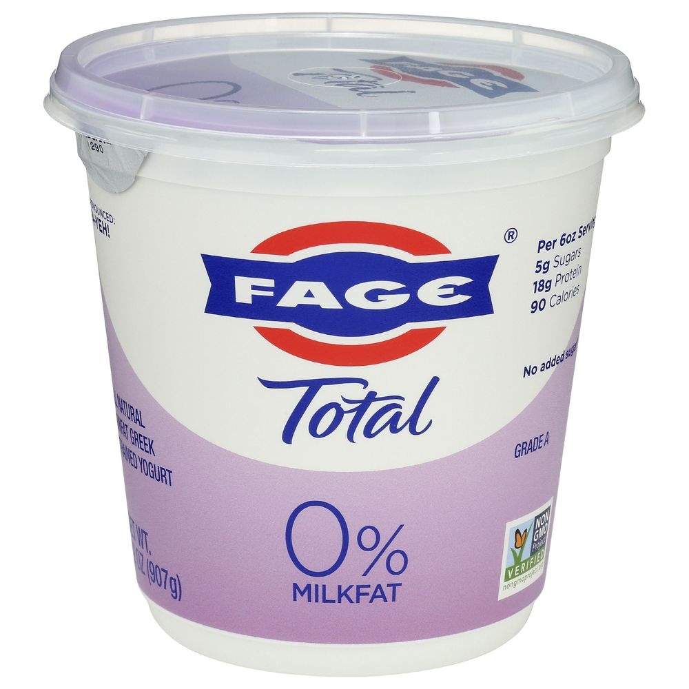 Fage Total 0 Percent Milkfat Plain Greek Yogurt, 32 Ounce -- 6 per case