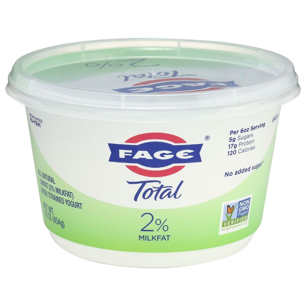 Fage Total 2 Percent Milkfat Plain Greek Yogurt, 16 Ounce -- 6 per case