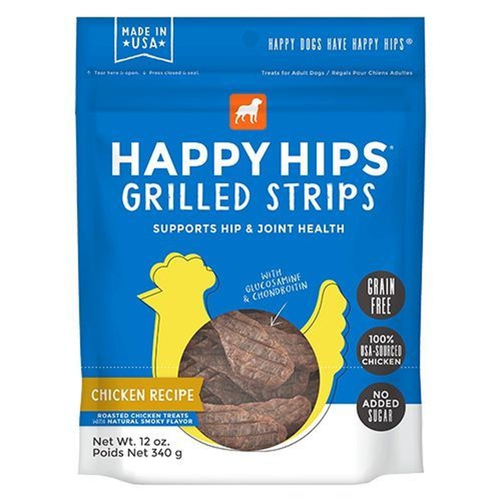 Happy Hips Chicken Grilled Strips for Dogs, 12 Ounce -- 6 per case