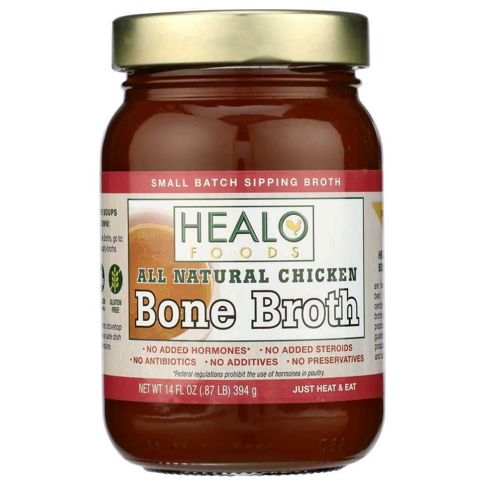Healo Foods All Natural Chicken Bone Broth, 14 Fluid Ounce -- 6 per case