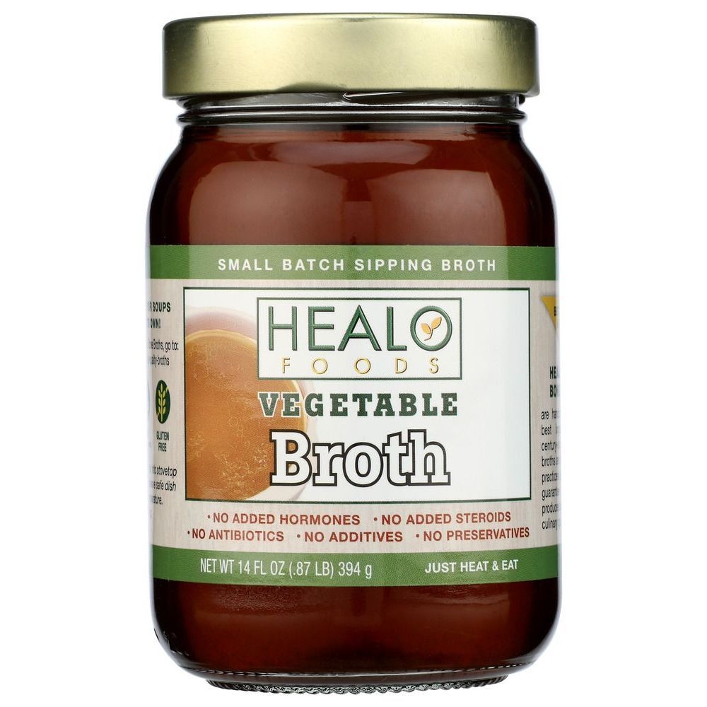Healo Foods Vegetable Broth, 14 Fluid Ounce -- 6 per case