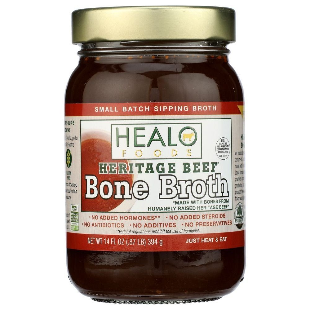 Healo Foods Heritage Beef Bone Broth, 14 Fluid Ounce -- 6 per case