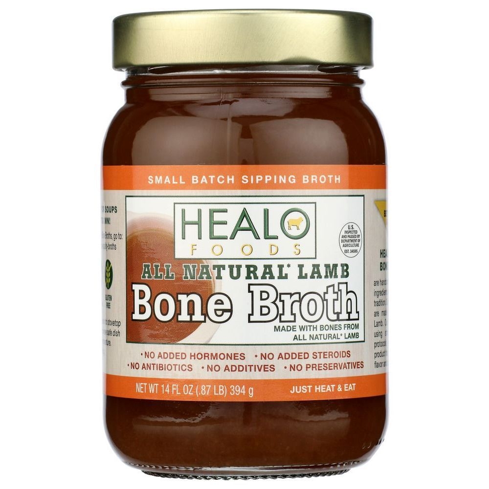 Healo Foods All Natural Lamb Bone Broth, 14 Fluid Ounce -- 6 per case