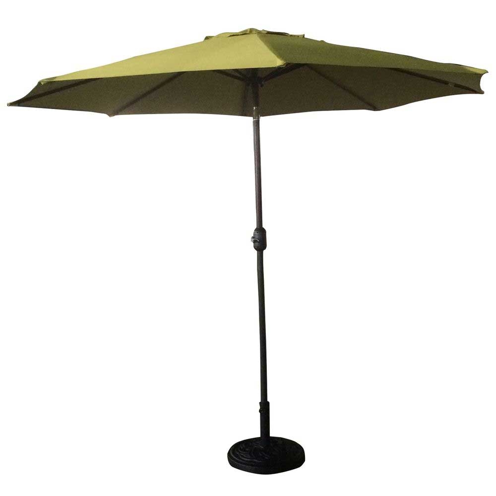 American Maid Aluminum Olive Green Umbrella with Crank, 9 feet -- 4 per case