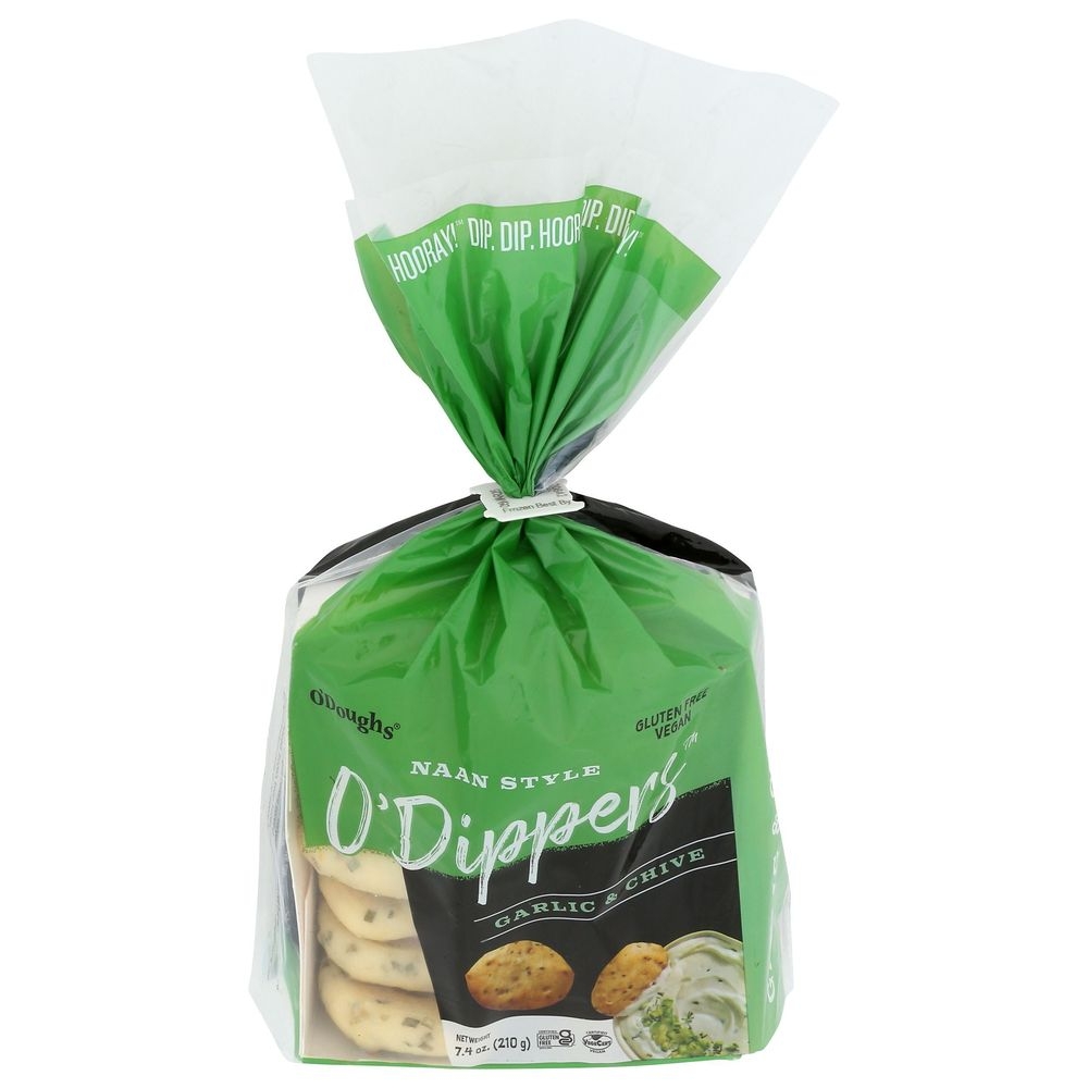 Odoughs Garlic and Chive Naan Style Odippers, 7.4 Ounce -- 6 per case