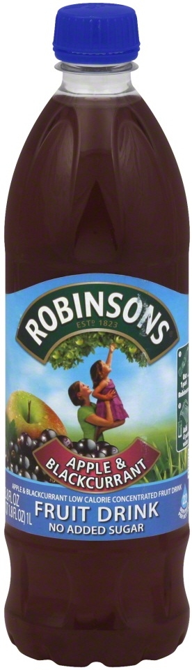 Robinsons Apple and Blackcurrant Fruit Drink, 1 Liter -- 12 per case