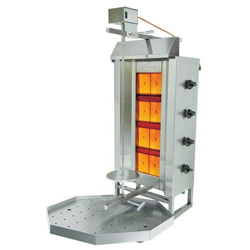 Axis Stainless Steel 4 Burner Gas Vertical Broiler, 176 Pound Meat Capacity