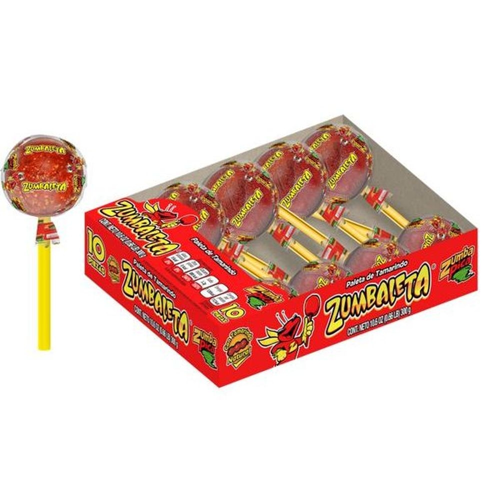 Zumba Pica Tamarind Zumbaleta Candy, 10.6 Ounce -- 20 per case