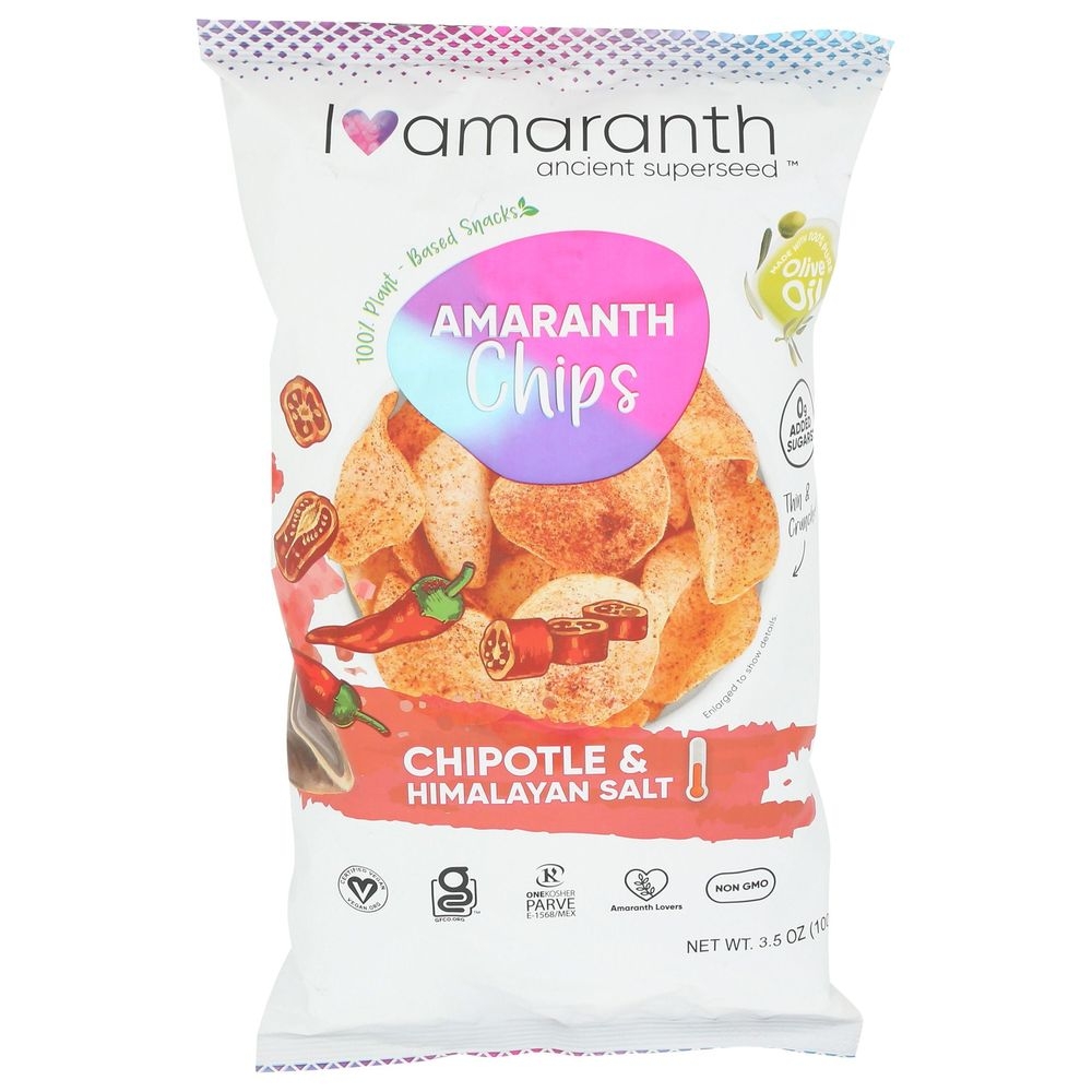 I Amaranth Chipotle and Himalayan Salt Chips, 3.5 Ounce -- 12 per case