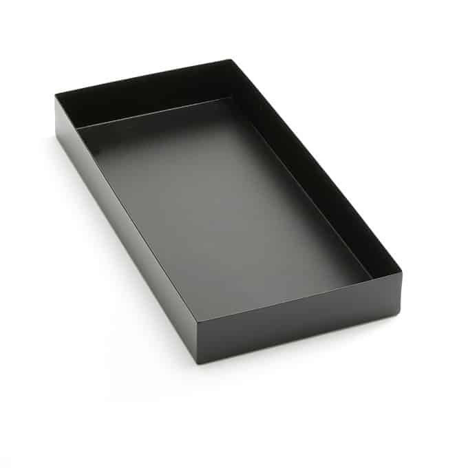 American Metalcraft Black Rectangular Twilight Market Tray, 16 3/8 x 8 1/4 x 2 inch