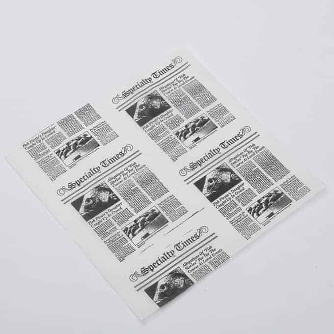 American Metalcraft Coneriffic Newspaper Wax Fry Paper, 12 x 12 inch -- 1 pack per case