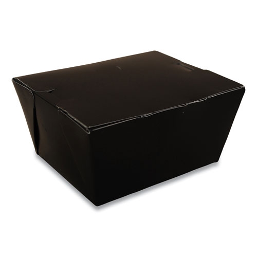 SCT ChampPak Black Paper Carryout Box, 4.37 x 3.5 x 2.5 inch -- 450 per case