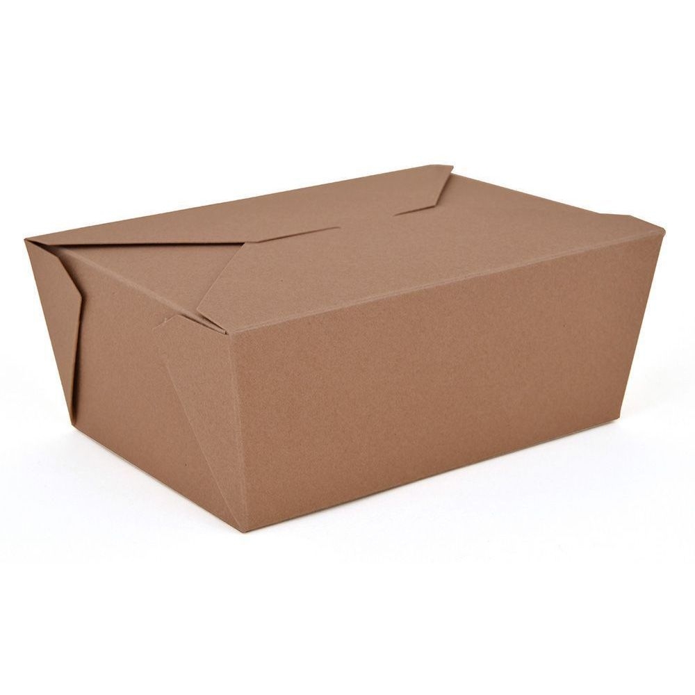 ChampPak Retro Number 4 Kraft Container, 7.75 x 5.5 x 3.5 inch -- 160 per case