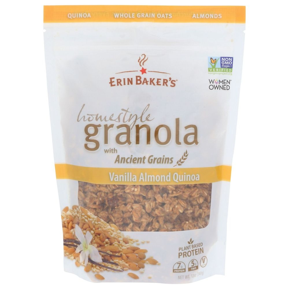 Erin Bakers Homestyle Vanilla Almond Quinoa Granola, 12 Ounce -- 6 per case
