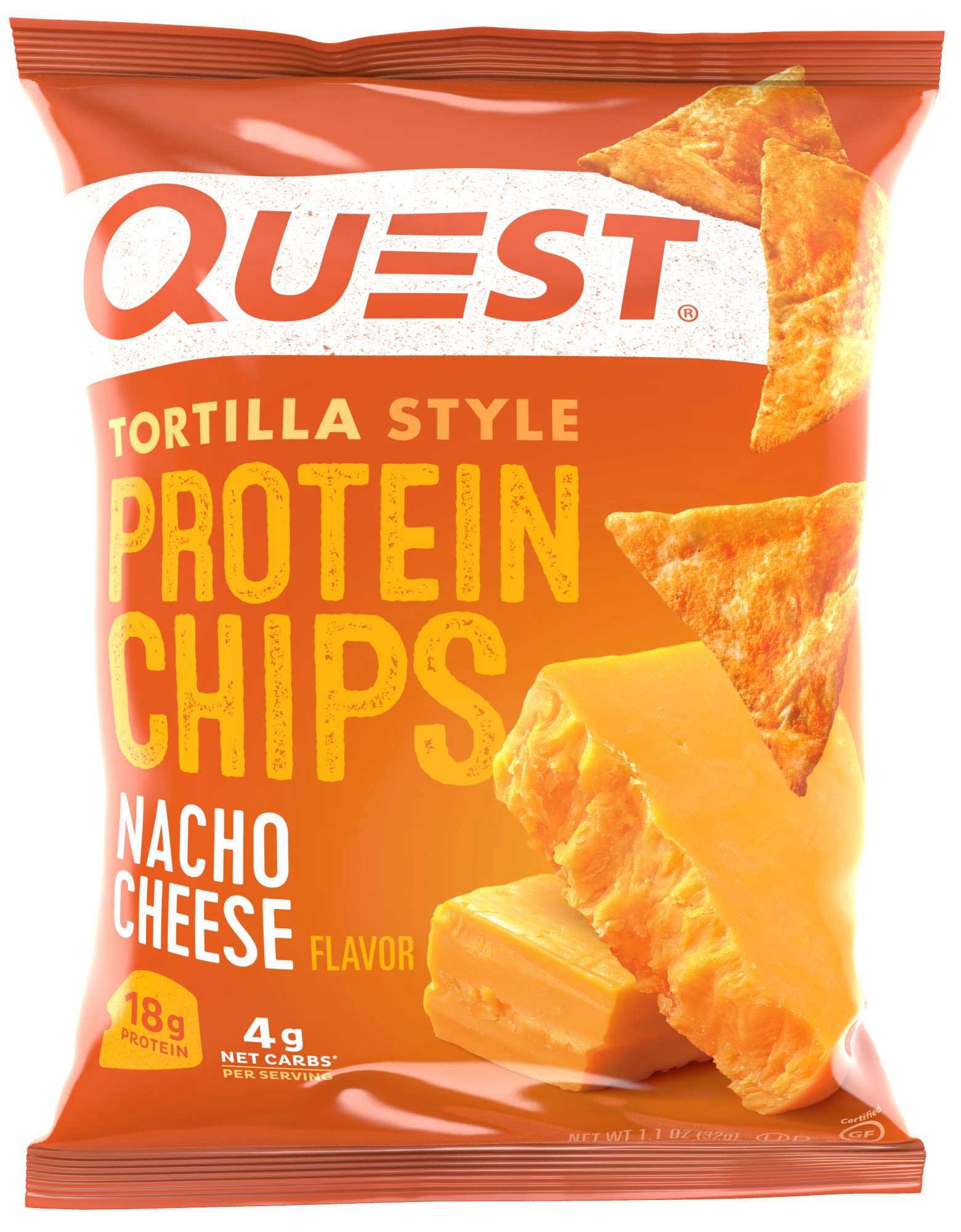 Quest Nacho Cheese Tortilla Protein Chips, 1.1 Ounce -- 8 per case