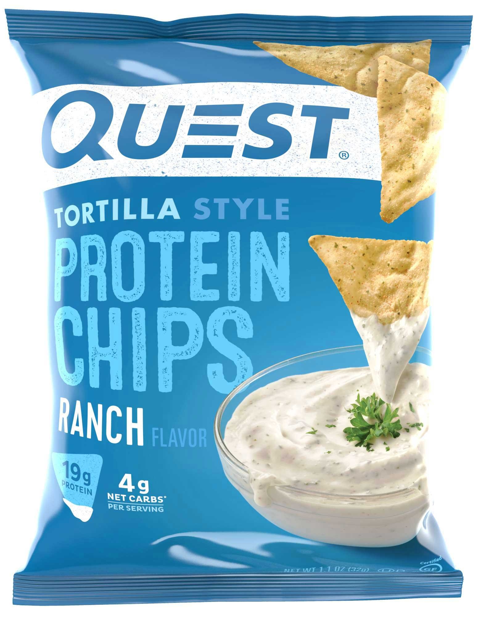 Quest Ranch Tortilla Protein Chips, 1.1 Ounce -- 8 per case