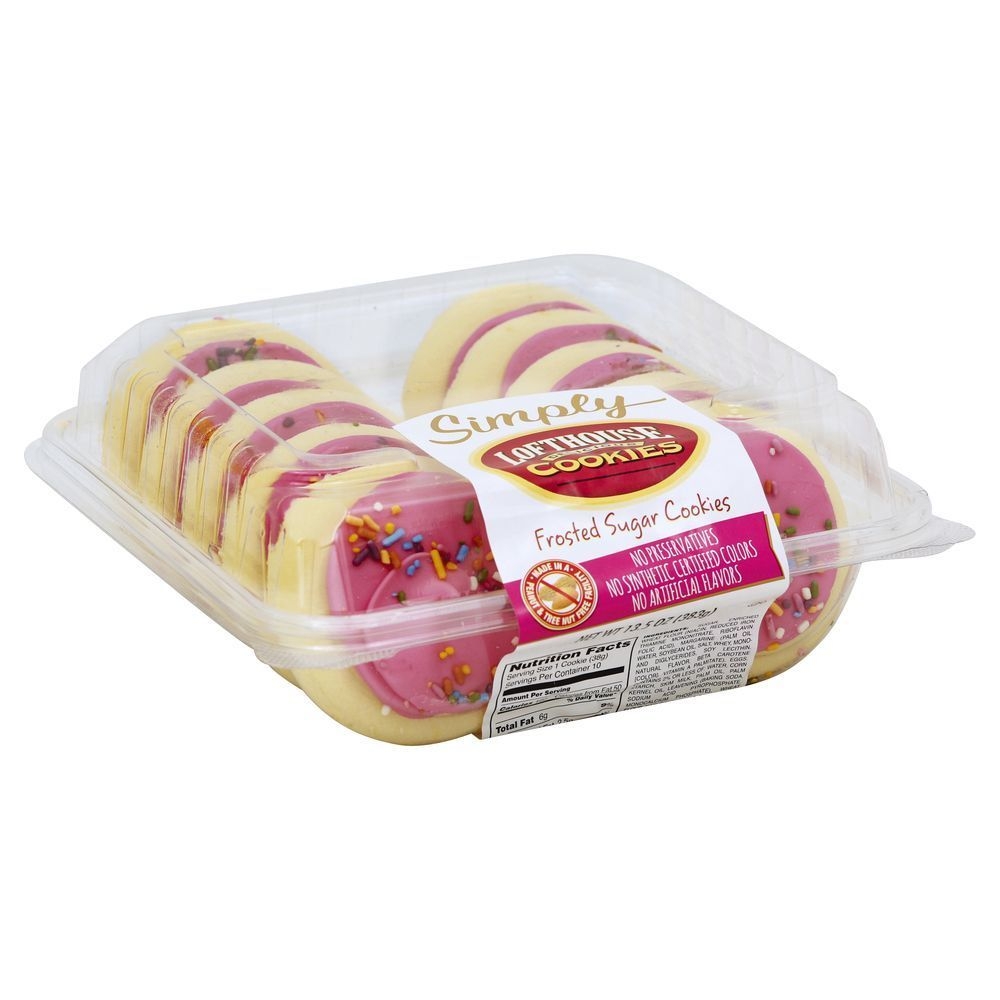 Lofthouse Pink Frosted Sugar Cookies, 13.5 Ounce -- 15 per case.