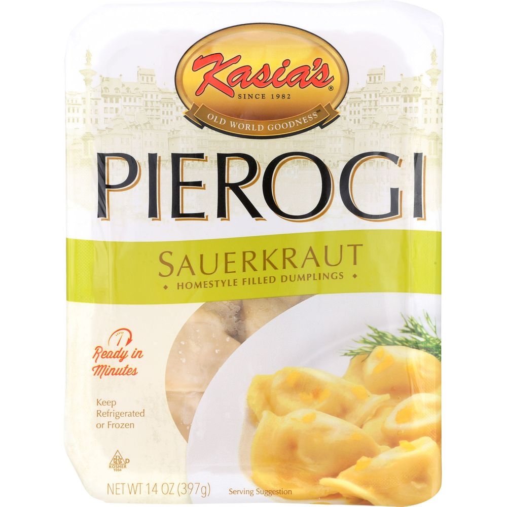 Kasias Sauerkraut Pierogi, 14 Ounce -- 6 per case