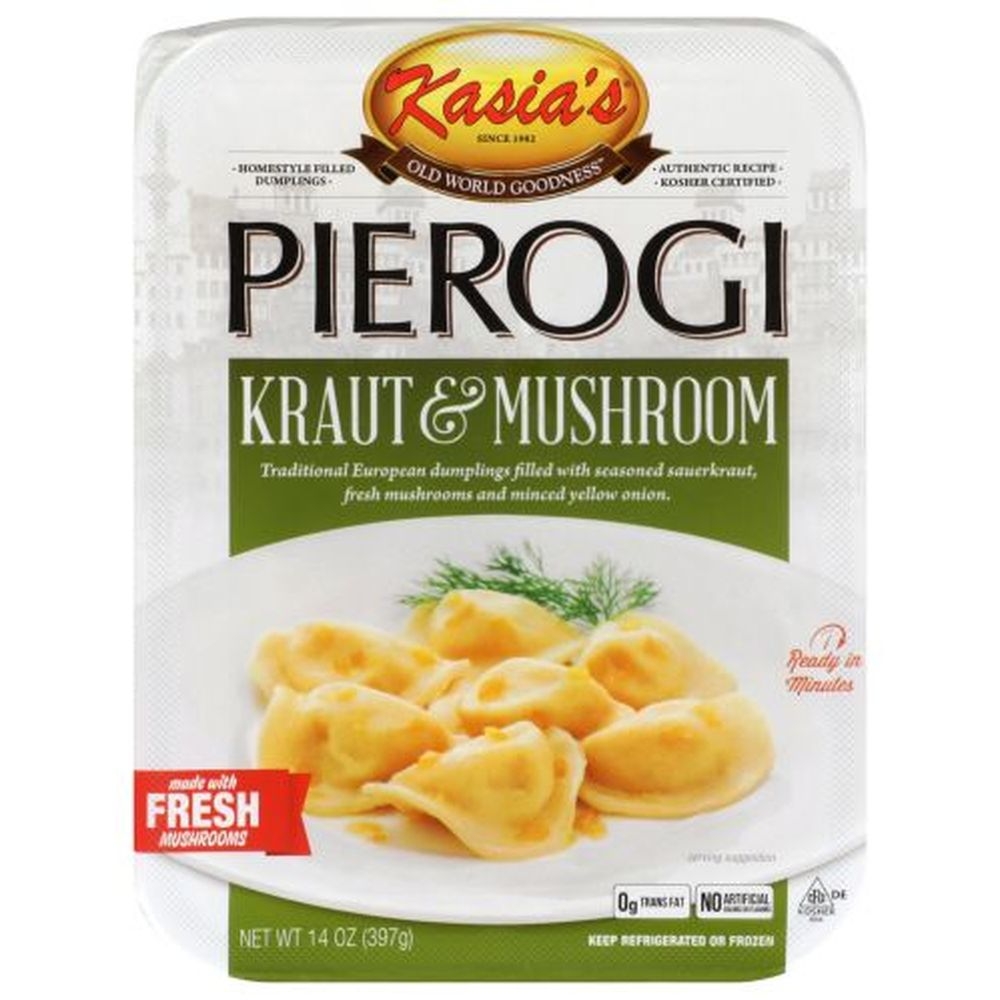 Kasias Kraut and Mushroom Pierogi, 14 Ounce -- 6 per case