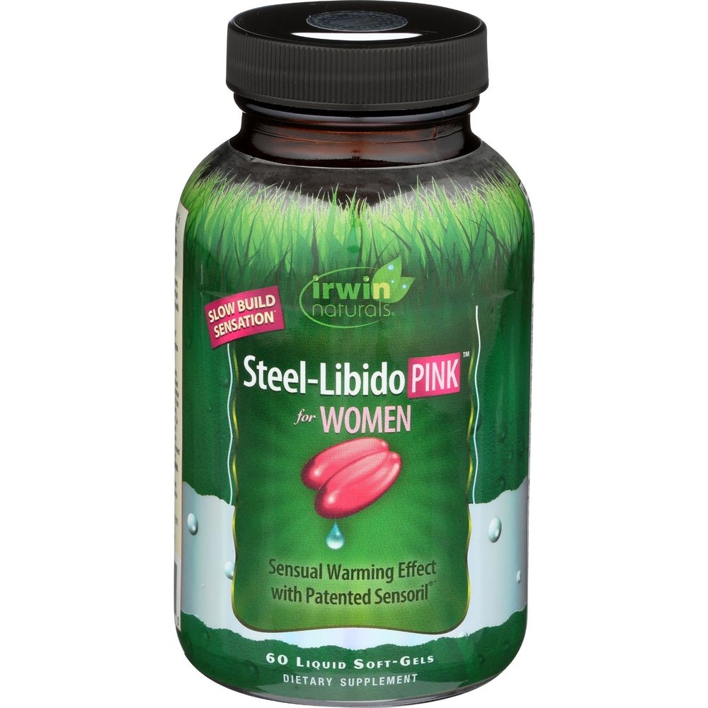 Irwin Naturals Steel Libido Pink Liquid Softgels for Women, 60 count