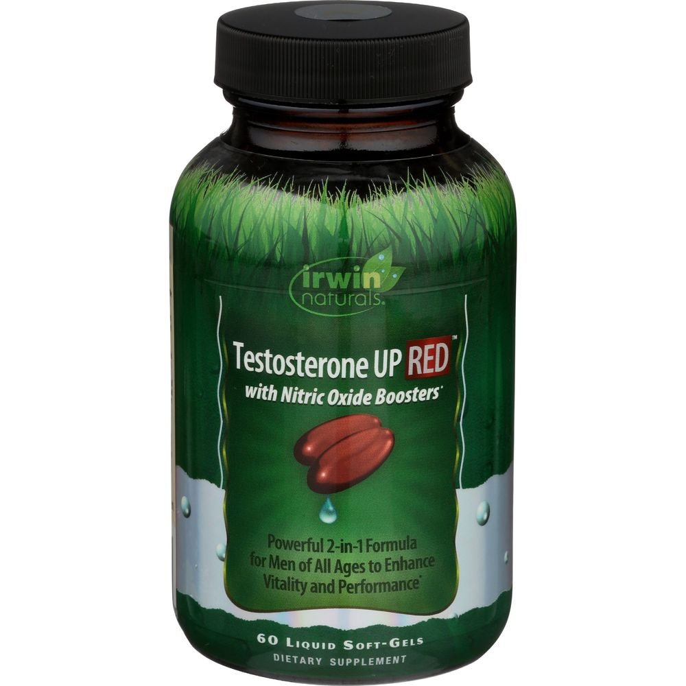 Irwin Naturals Testosterone Up Red With Nitric Oxide Boosters Liquid Softgels, 60 count