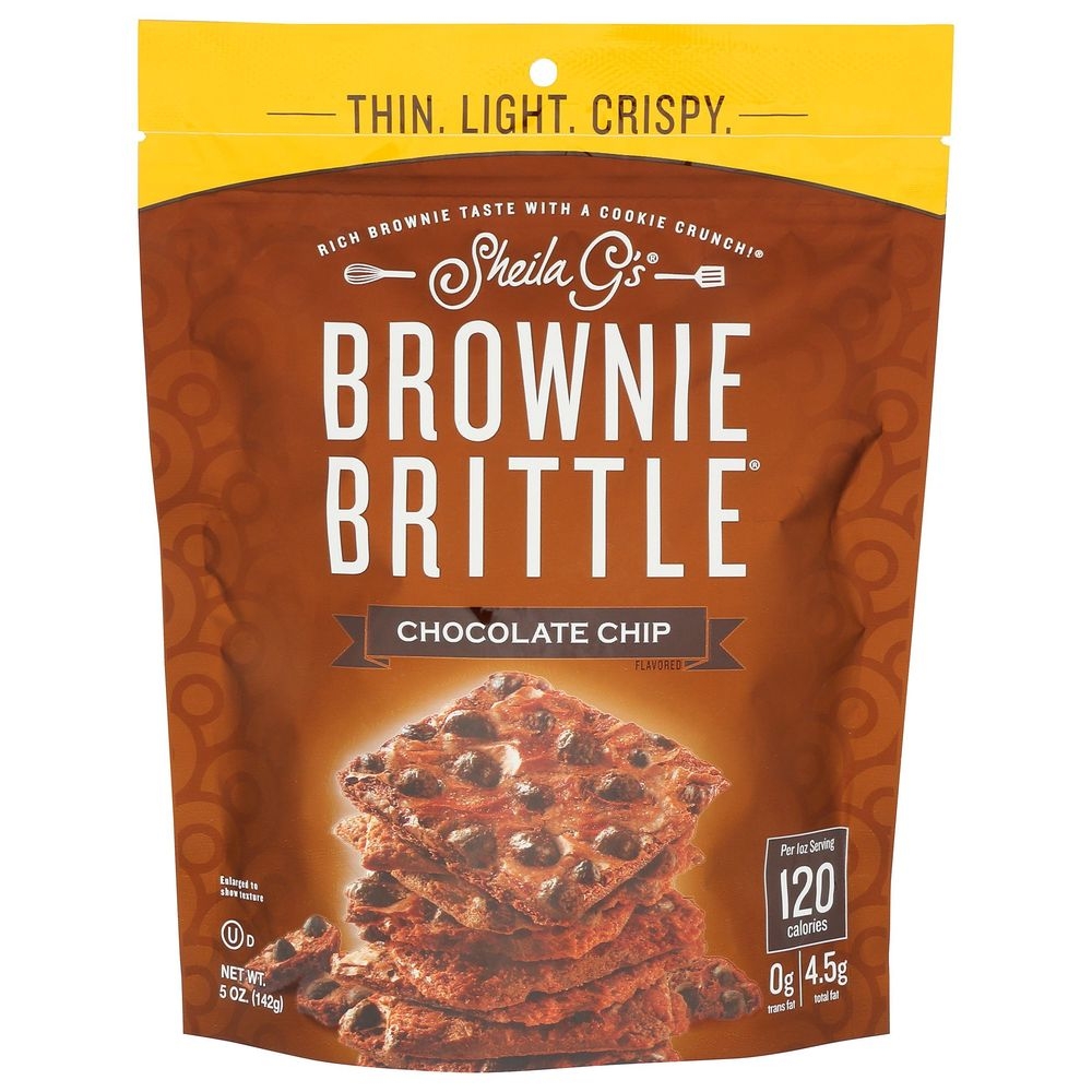 Sheila Gs Chocolate Chip Brownie Brittle, 5 Ounce -- 6 per case