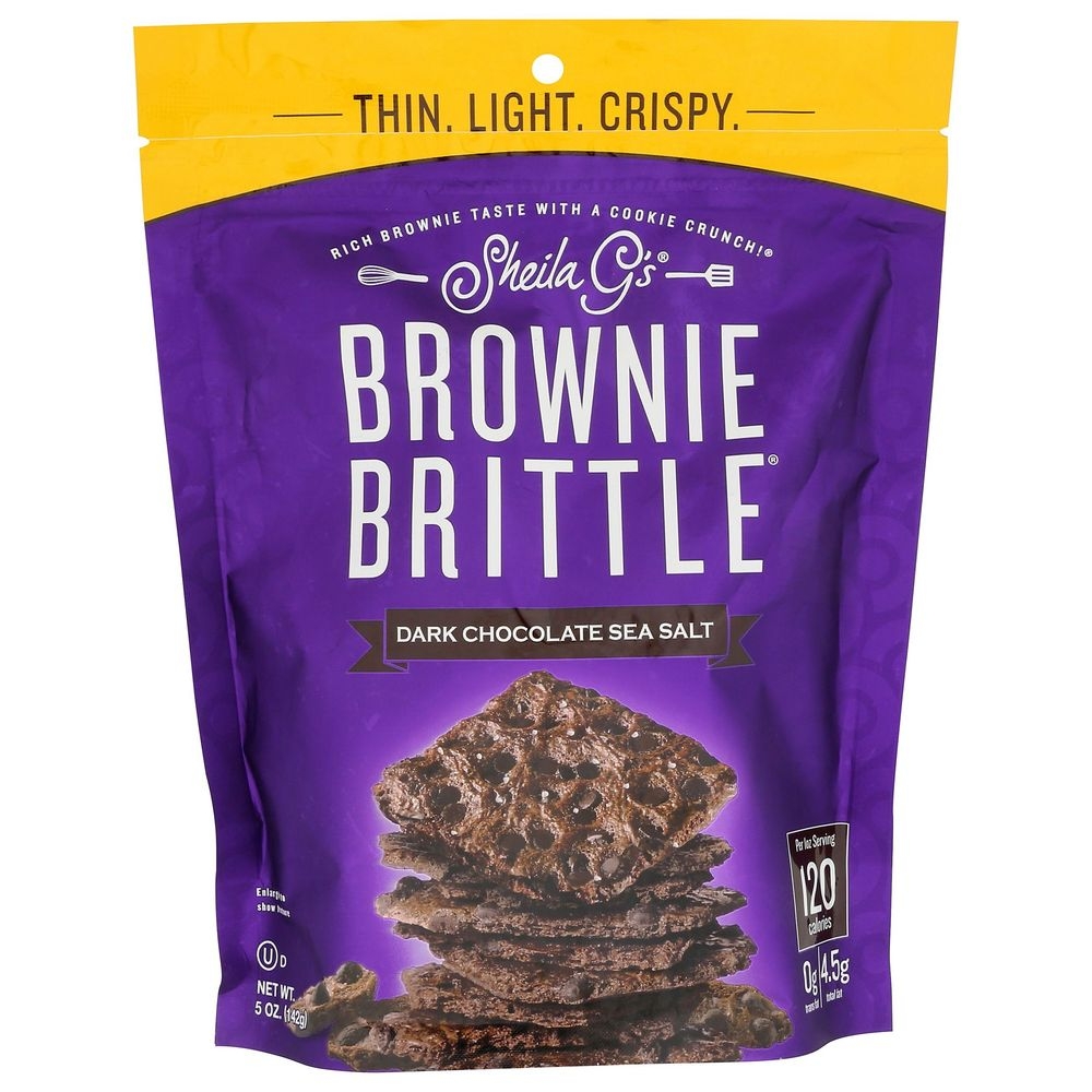 Sheila Gs Dark Chocolate Chip Sea Salt Brownie Brittle, 5 Ounce -- 6 per case