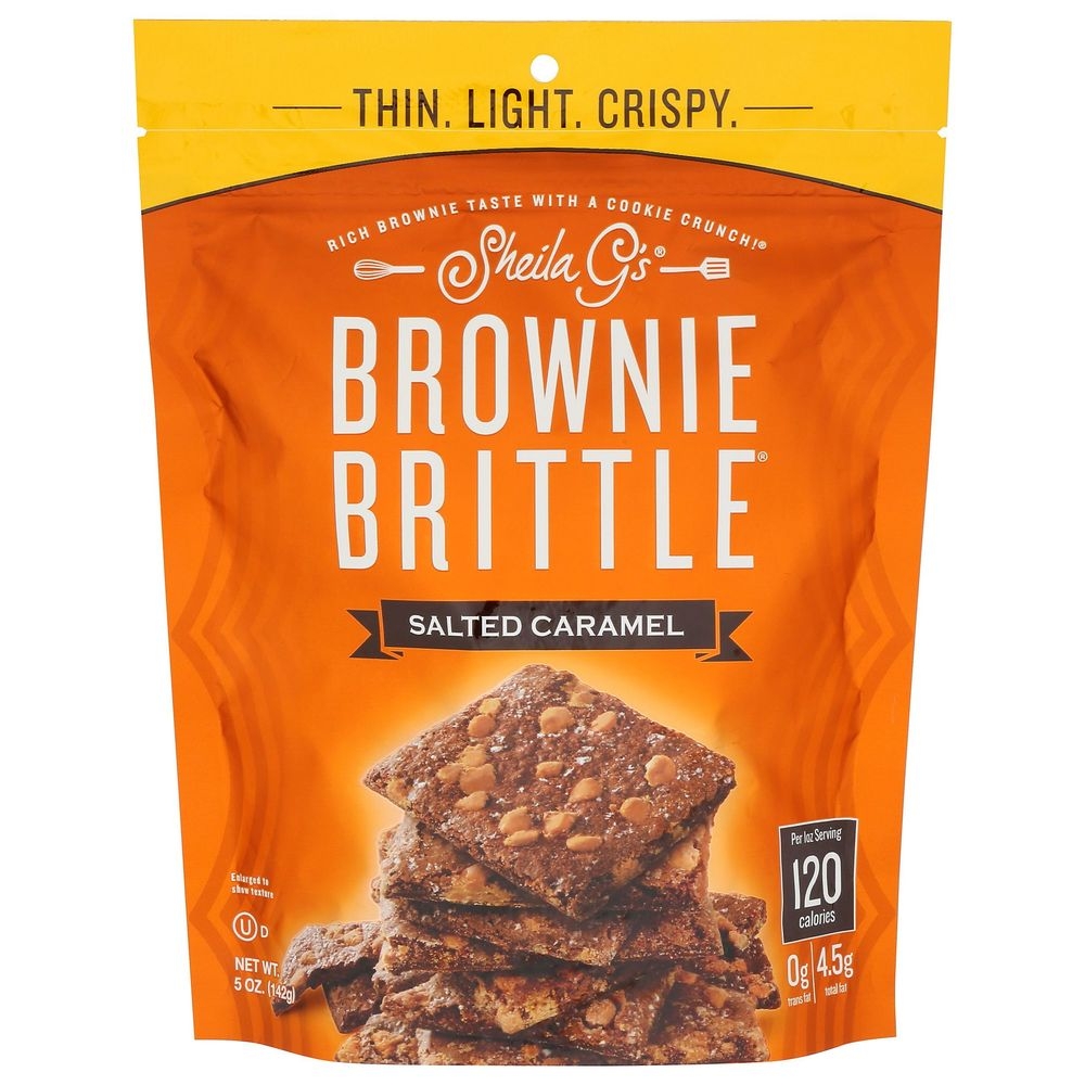 Sheila Gs Salted Caramel Brownie Brittle, 5 Ounce -- 6 per case