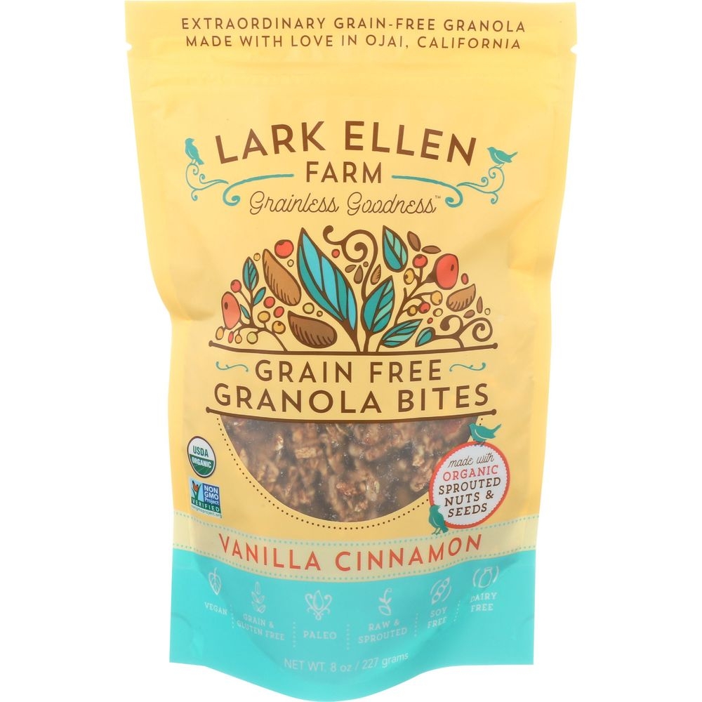 Lark Ellen Farm Vanilla Cinnamon Grain Free Granola Bites, 8 Ounce -- 6 per case