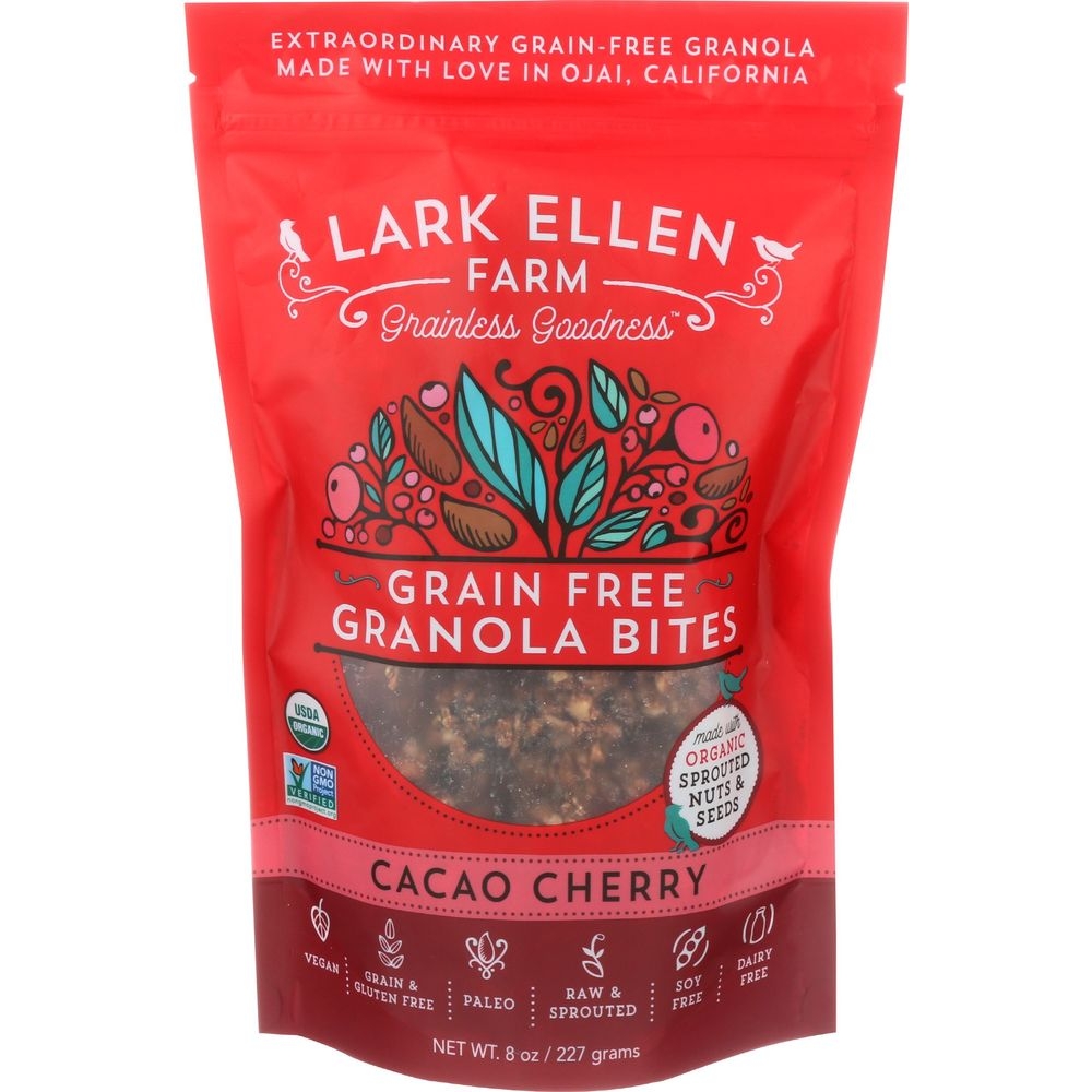 Lark Ellen Farm Cacao Cherry Grain Free Granola Bites, 8 Ounce -- 6 per case