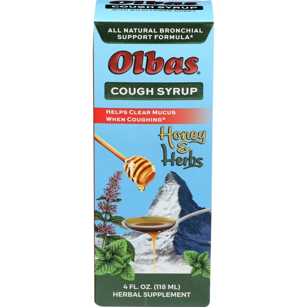 Olbas Honey and Herbs Cough Syrup, 4 Ounce