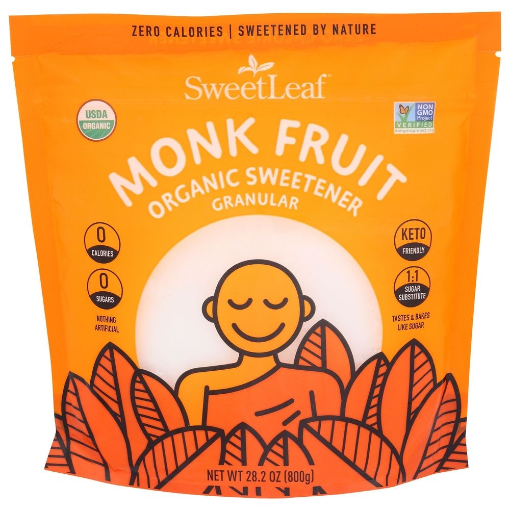 Sweetleaf Organic Monk Fruit Sweetener Granular, 28.2 Ounce -- 6 per case