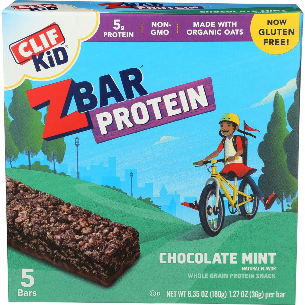 Clif Kid Zbar Chocolate Mint Protein Bar, 6.35 Ounce -- 6 per case