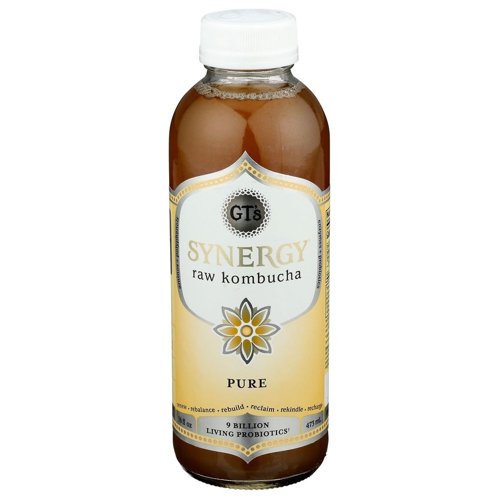 GTs Organic Synergy Pure Kombucha, 16 Fluid Ounce -- 12 per case
