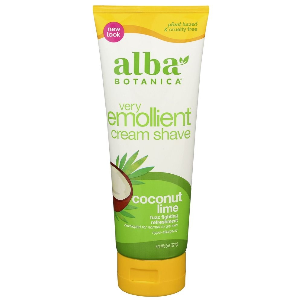 Alba Botanica Coconut Lime Very Emollient Shave Cream, 8 Ounce