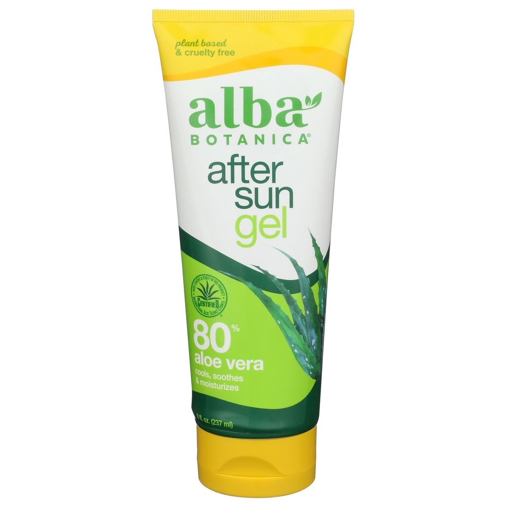Alba Botanica 80 Percent Aloe Vera After Sun Gel, 8 Fluid Ounce