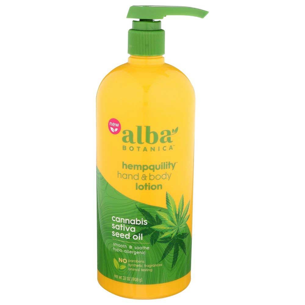 Alba Botanica Hempquility Cannabis Sativa Seed Oil Hand and Body Lotion, 32 Ounce