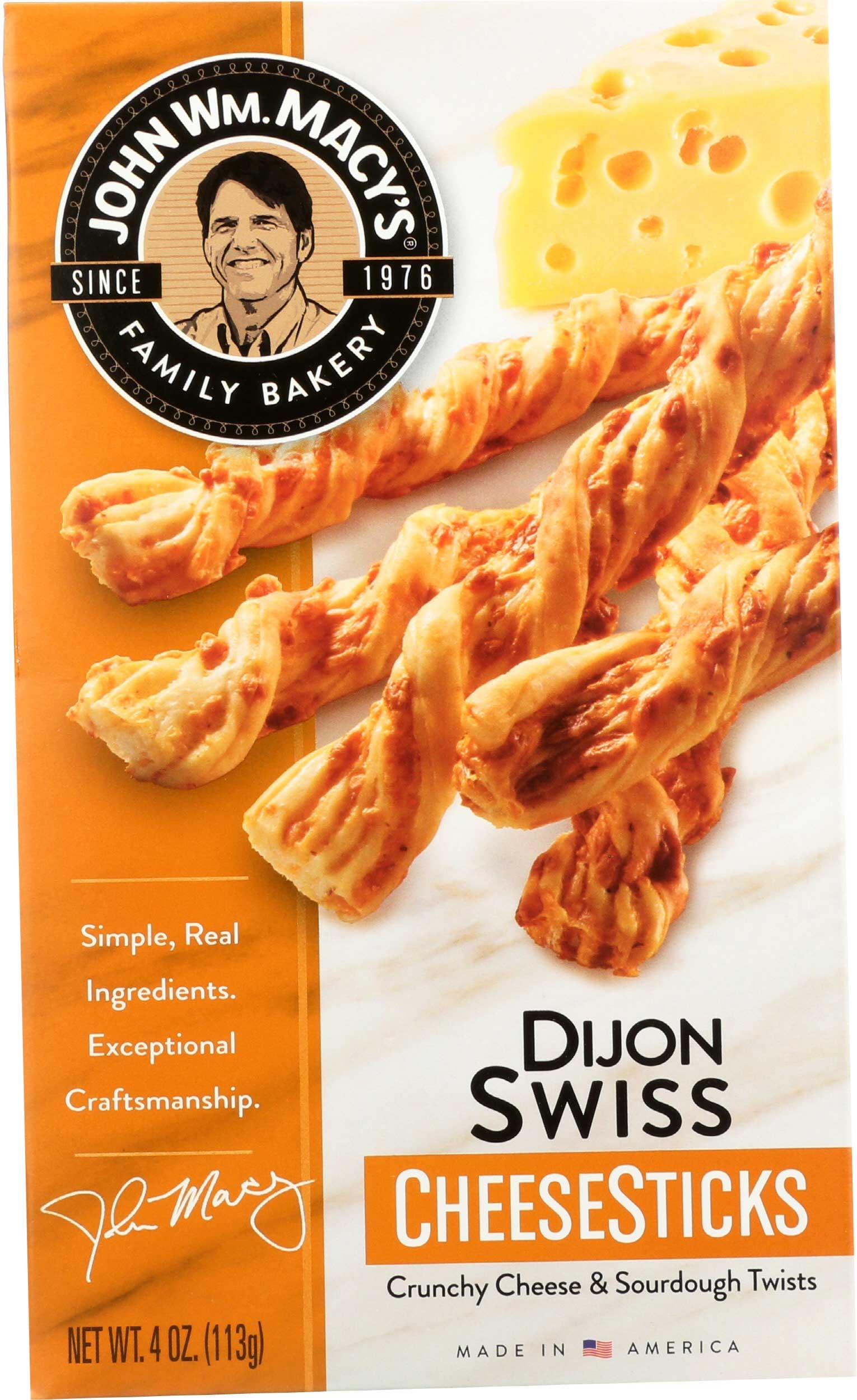 Macys Dijon Swiss Cheese Stick, 4 Ounce -- 6 per case